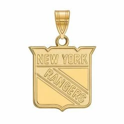 LogoArt New York Rangers 10k Gold Logo Pendant