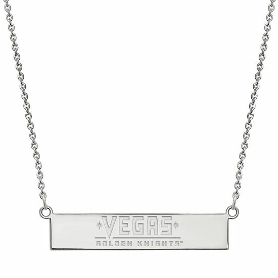 LogoArt Sterling Silver Las Vegas Golden Knights Small Bar Necklace - Image 3