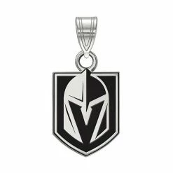 LogoArt Sterling Silver Las Vegas Golden Knights Small Enamel Pendant