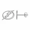 LogoArt Sterling Silver Tampa Bay Lightning Mini Logo Stud Earrings