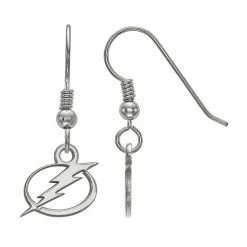 LogoArt Sterling Silver Tampa Bay Lightning Mini Logo Dangle Earrings