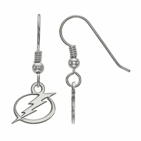 LogoArt Sterling Silver Tampa Bay Lightning Mini Logo Dangle Earrings - Image 2