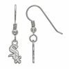 LogoArt Sterling Silver Chicago White Sox Extra Small Dangle Earrings