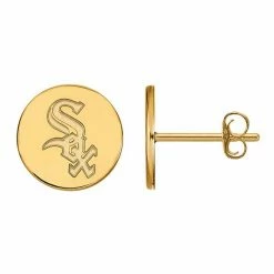 LogoArt Sterling Silver Chicago White Sox Extra Small Disc Stud Earrings