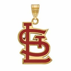 LogoArt Sterling Silver St. Louis Cardinals Large Enameled Pendant