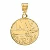 LogoArt New York Islanders 10k Gold Medium Logo Pendant 10k Yellow Gold
