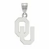 LogoArt 10K White Gold Oklahoma Sooners Pendant