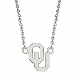 LogoArt Sterling Silver Oklahoma Sooners Pendant Necklace