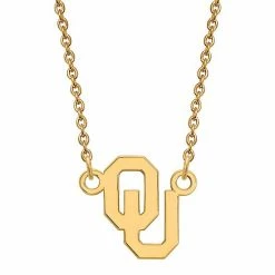 LogoArt 14K Gold Over Silver Oklahoma Sooners Pendant Necklace
