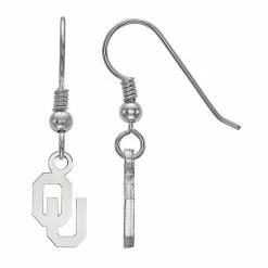 LogoArt Sterling Silver Oklahoma Sooners Drop Earrings