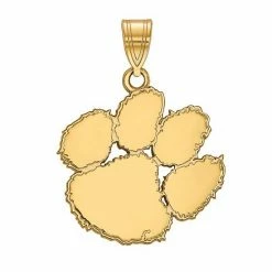 LogoArt Women's 10k Yellow Gold Clemson Tigers Large Pendant Charm