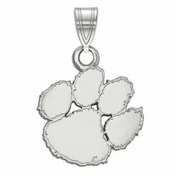 LogoArt 14k White Gold Clemson Tigers Small Pendant