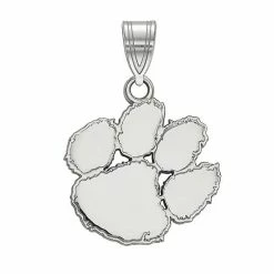 LogoArt 14k White Gold Clemson Tigers Medium Pendant