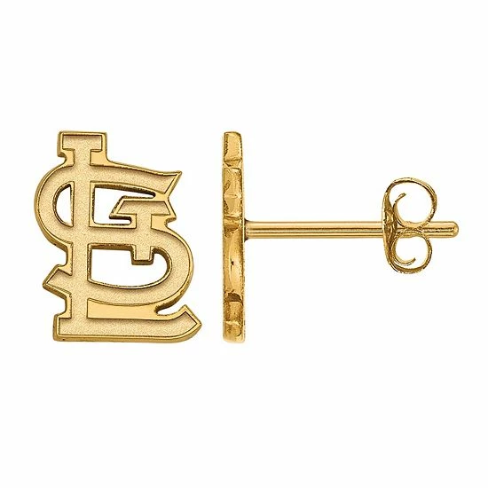 LogoArt 10k Gold St. Louis Cardinals Extra-Small Post Earrings - Image 2
