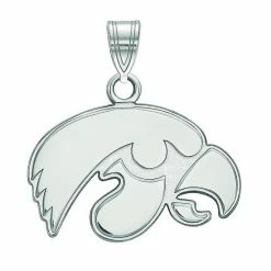 LogoArt 10k White Gold Iowa Hawkeyes Small Pendant