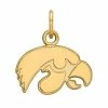 LogoArt Women's 14k Yellow Gold Iowa Hawkeyes Extra-Small Pendant Charm