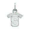LogoArt Syracuse Orange 10K White Gold XS Pendant