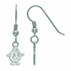 LogoArt Syracuse Orange Sterling Silver Rhodium Plated XS Dangle Earrings