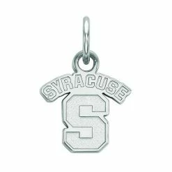 LogoArt Syracuse Orange Sterling Silver Rhodium Plated XS Pendant