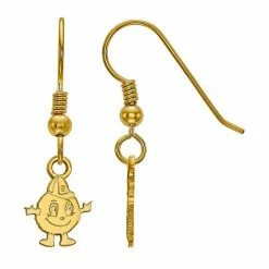 LogoArt Syracuse Orange Sterling Silver 14K Gold Plated XS Dangle Earrings