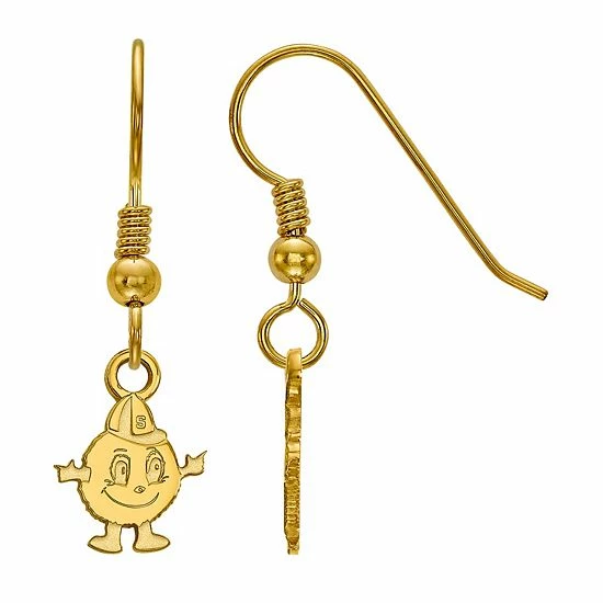 LogoArt Syracuse Orange Sterling Silver 14K Gold Plated XS Dangle Earrings