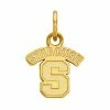 LogoArt Syracuse Orange Sterling Silver 14K Gold Plated XS Pendant