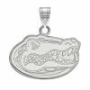 LogoArt 10K White Gold Florida Gators Small Pendant