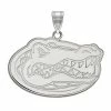 LogoArt 10K White Gold Florida Gators Large Pendant