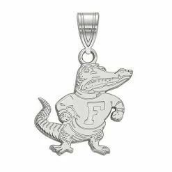 LogoArt 10K White Gold Florida Gators Medium Pendant
