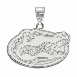 LogoArt 10K White Gold Florida Gators Medium Pendant