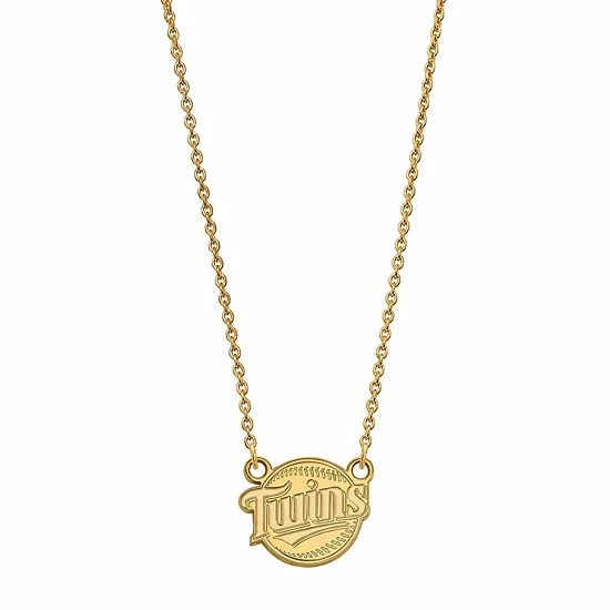 LogoArt 10k Gold Minnesota Twins Small Pendant Necklace - Image 3