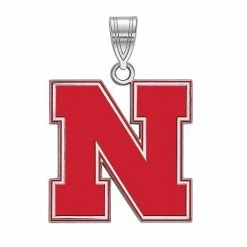 LogoArt Nebraska Cornhuskers Sterling Silver Pendant