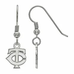 LogoArt Sterling Silver Minnesota Twins Extra-Small Dangle Earrings