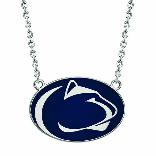 LogoArt Penn State Nittany Lions Sterling Silver Large Enamel Pendant