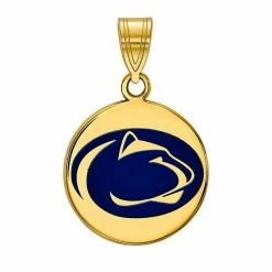 LogoArt 14K Gold Over Silver Penn State Nittany Lions Medium Enamel Pendant
