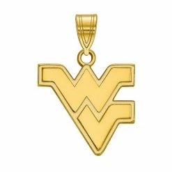 LogoArt 14K Gold Plated West Virginia Mountaineers Medium Pendant