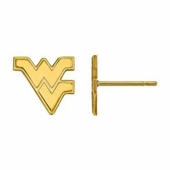 LogoArt14K Gold PlatedWest Virginia Mountaineers Extra Small Post Earrings