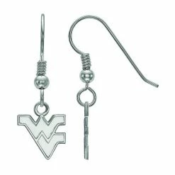 LogoArt Sterling Silver West Virginia Mountaineers Extra Small Dangle Earrings