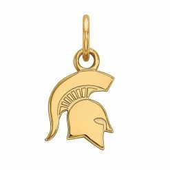 LogoArt 14K Gold Over Silver Michigan State Spartans Extra Small Pendant