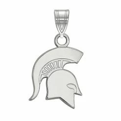 LogoArt 14K White Gold Michigan State Spartans Small Pendant
