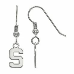 LogoArt Michigan State Spartans Sterling Silver Extra Small Dangle Earrings