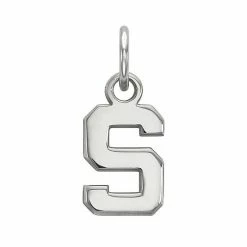 LogoArt 10K White Gold Michigan State Spartans Extra Small Pendant