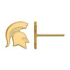 LogoArt 10K Gold Michigan State Spartans Extra Small Post Earrings