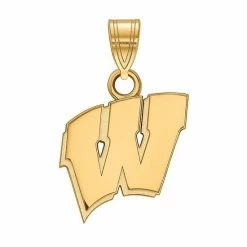 LogoArt 14k Gold Wisconsin Badgers Pendant