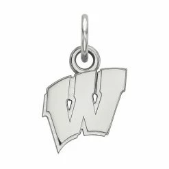 LogoArt Sterling Silver Wisconsin Badgers Pendant