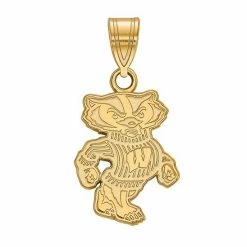 LogoArt 10k Gold Wisconsin Badgers Bucky Badger Pendant