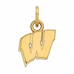 LogoArt 14k Gold Over Sterling Silver Wisconsin Badgers Pendant