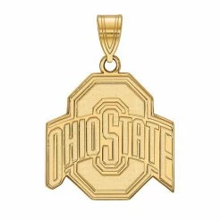 LogoArt 14k White Gold Ohio State Buckeyes Pendant