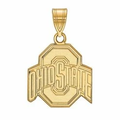 LogoArt 10K Gold Ohio State Medium Pendant