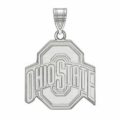 LogoArt Logo Art 10K White Gold Ohio State Large Pendant